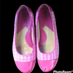 BORN Flat Shoes, Pink/White, Size 9